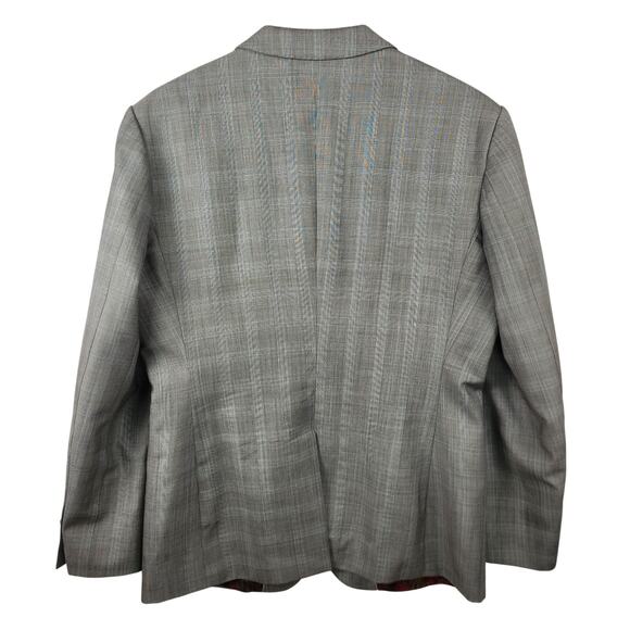 Sam Surin Bespoke Blazer Men 42 Gray Glen Plaid Luxury Wool Italy Jacket EUC - Picture 3 of 16